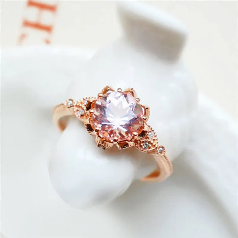 Crystal,Rose Gold Ring