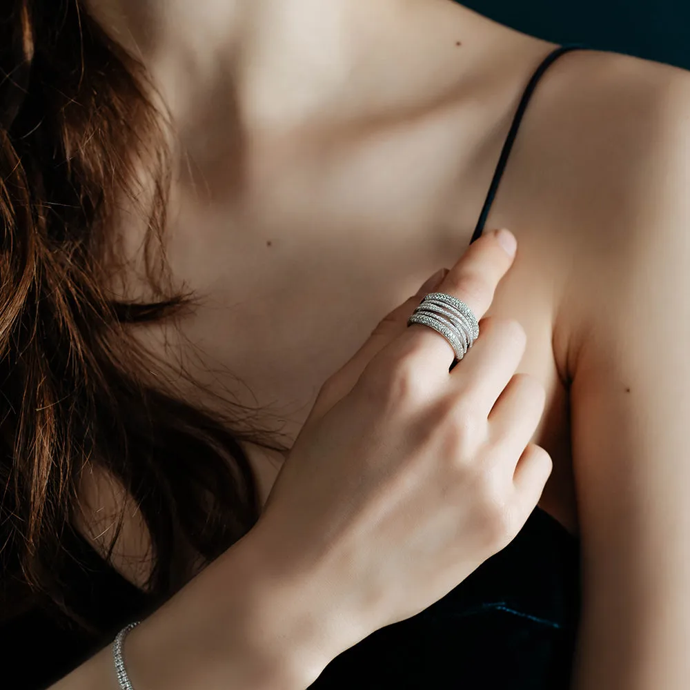 Cubic Zirconia Stacking Ring