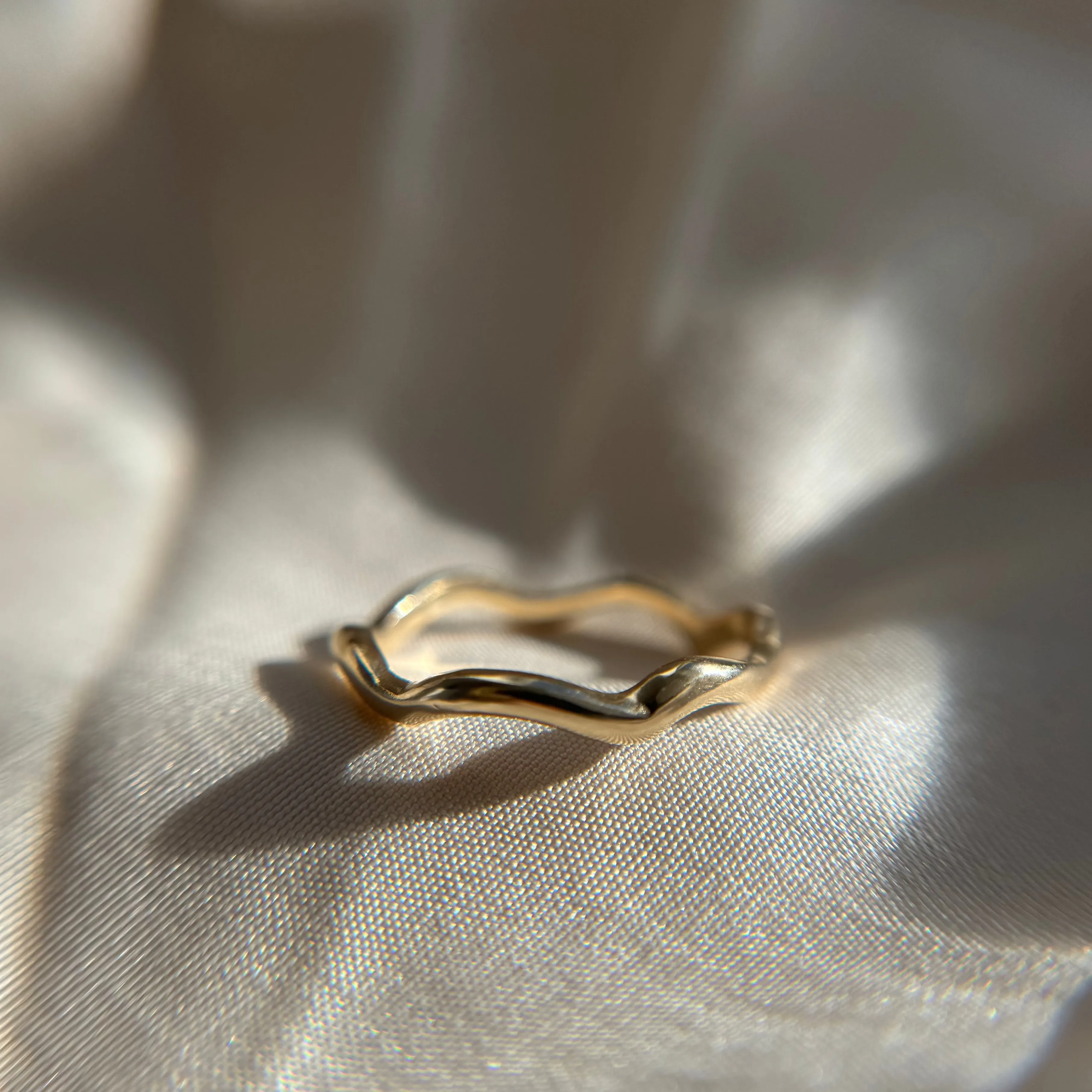 Custom Gold Wavy Ring
