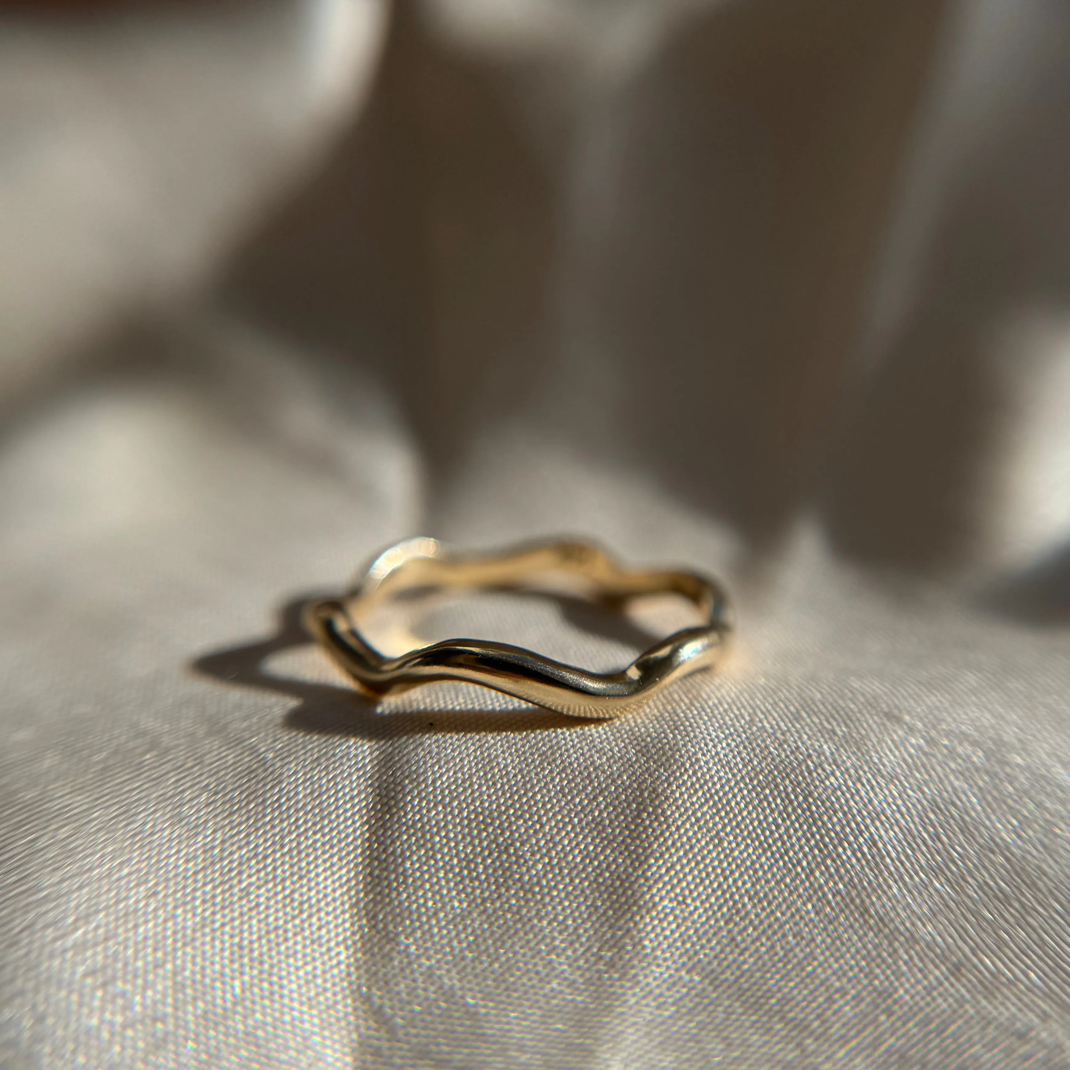 Custom Gold Wavy Ring