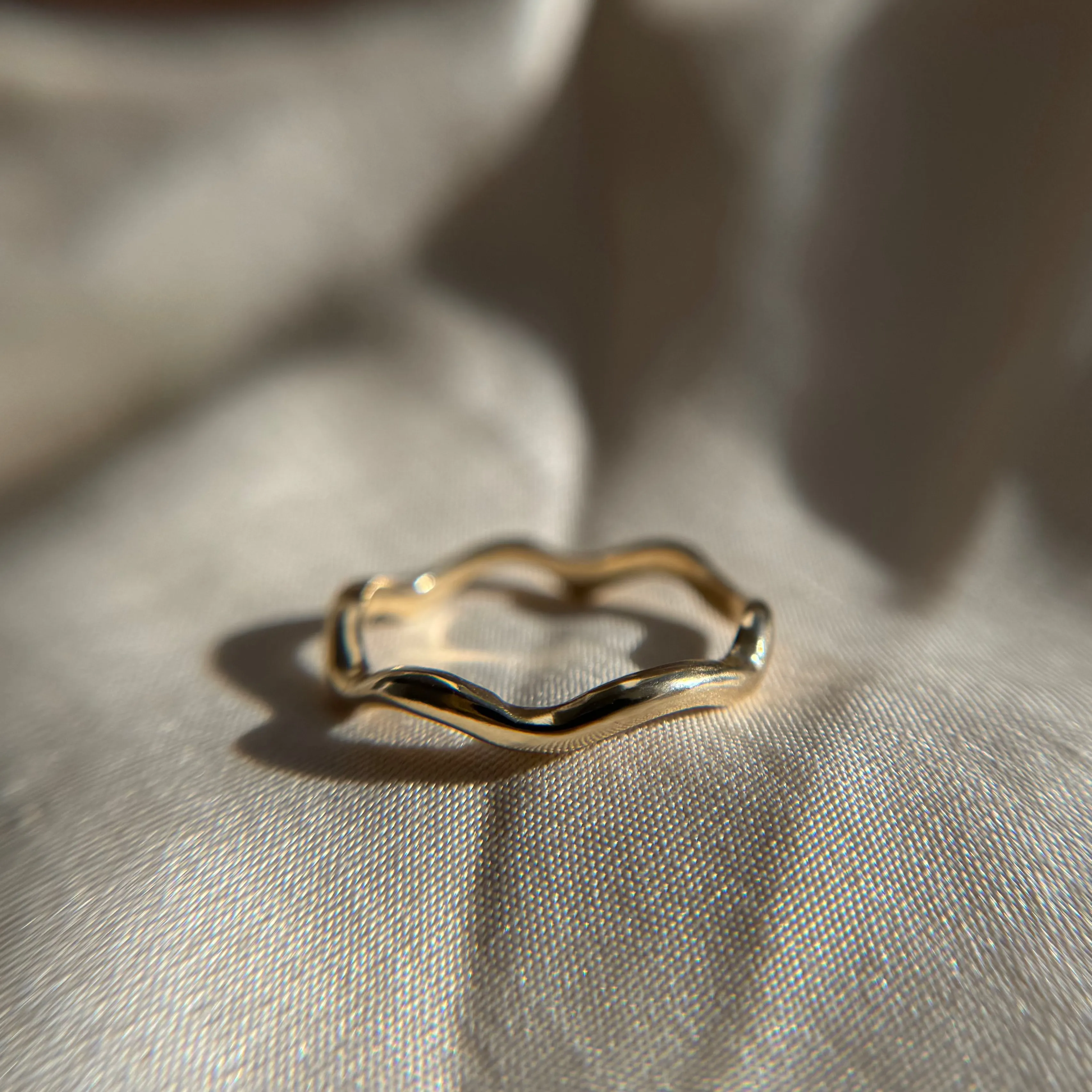 Custom Gold Wavy Ring