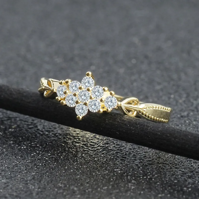 Cute snowflake Engagement ring