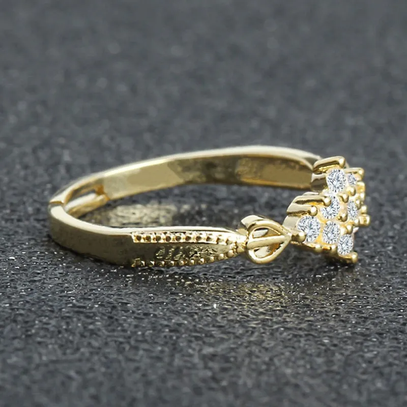 Cute snowflake Engagement ring