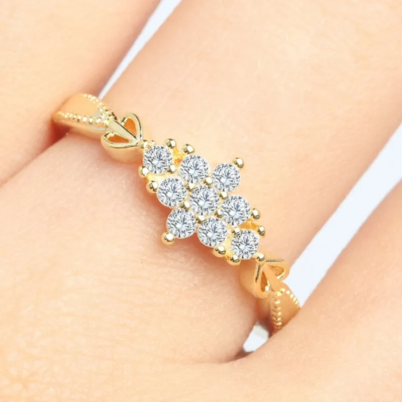Cute snowflake Engagement ring