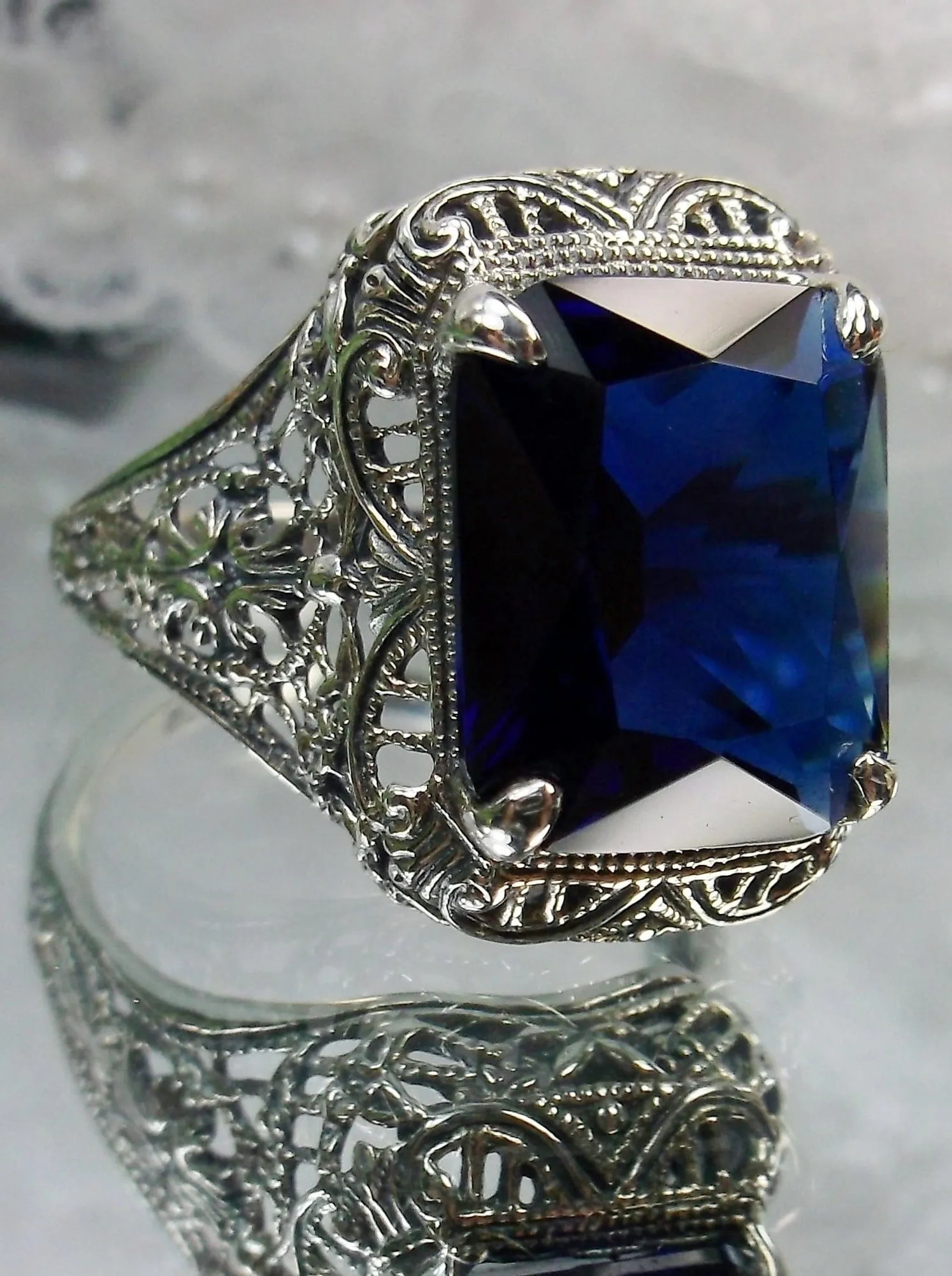 D200, Autumn Ring, Rectangle Gem, Vintage Jewelry #D200