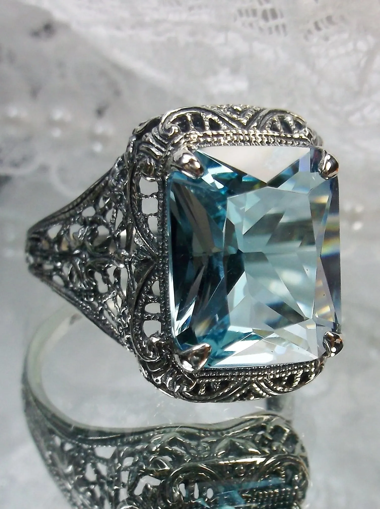 D200, Autumn Ring, Rectangle Gem, Vintage Jewelry #D200