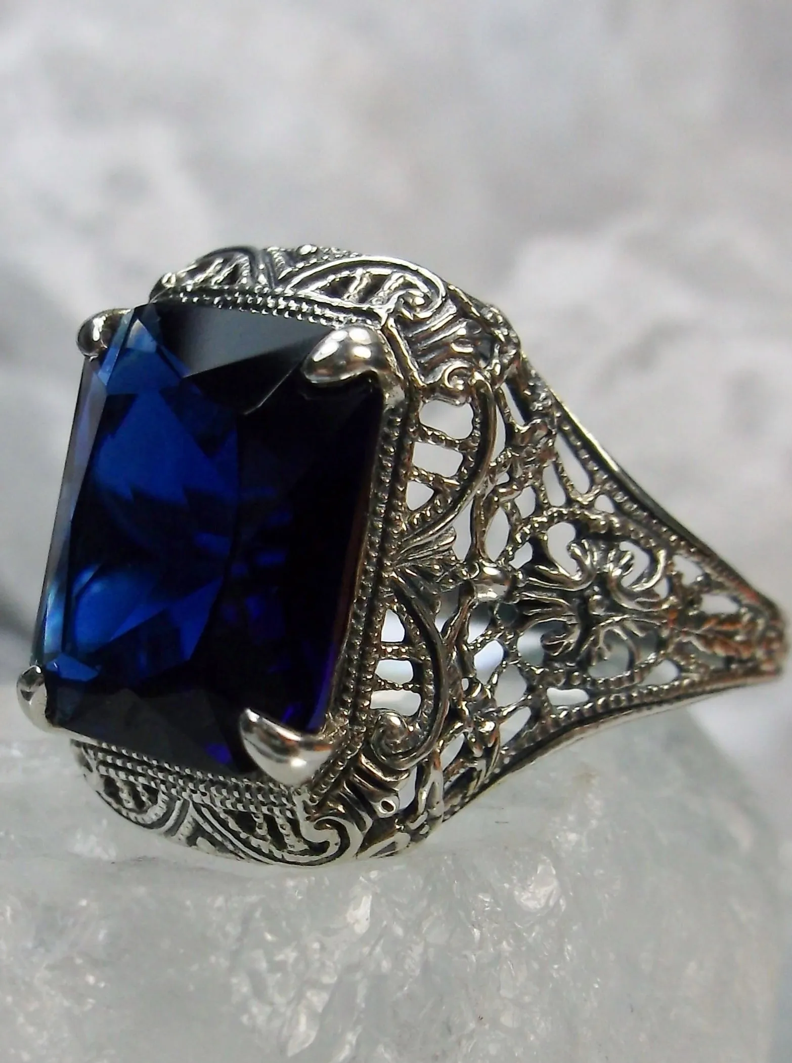 D200, Autumn Ring, Rectangle Gem, Vintage Jewelry #D200