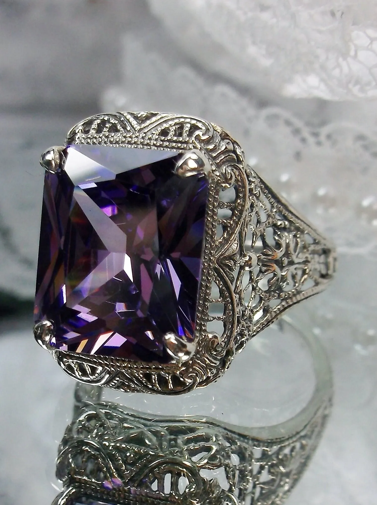 D200, Autumn Ring, Rectangle Gem, Vintage Jewelry #D200