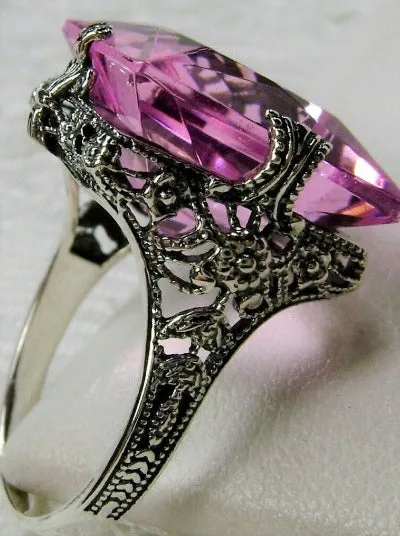 D77, Square Victorian Ring, 12ct Square Gem, Victorian Jewelry #D77