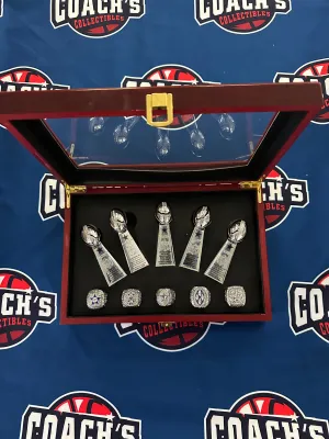Dallas Cowboys 10pc Replica Super Bowl Ring & Trophy Set w/ Display Box