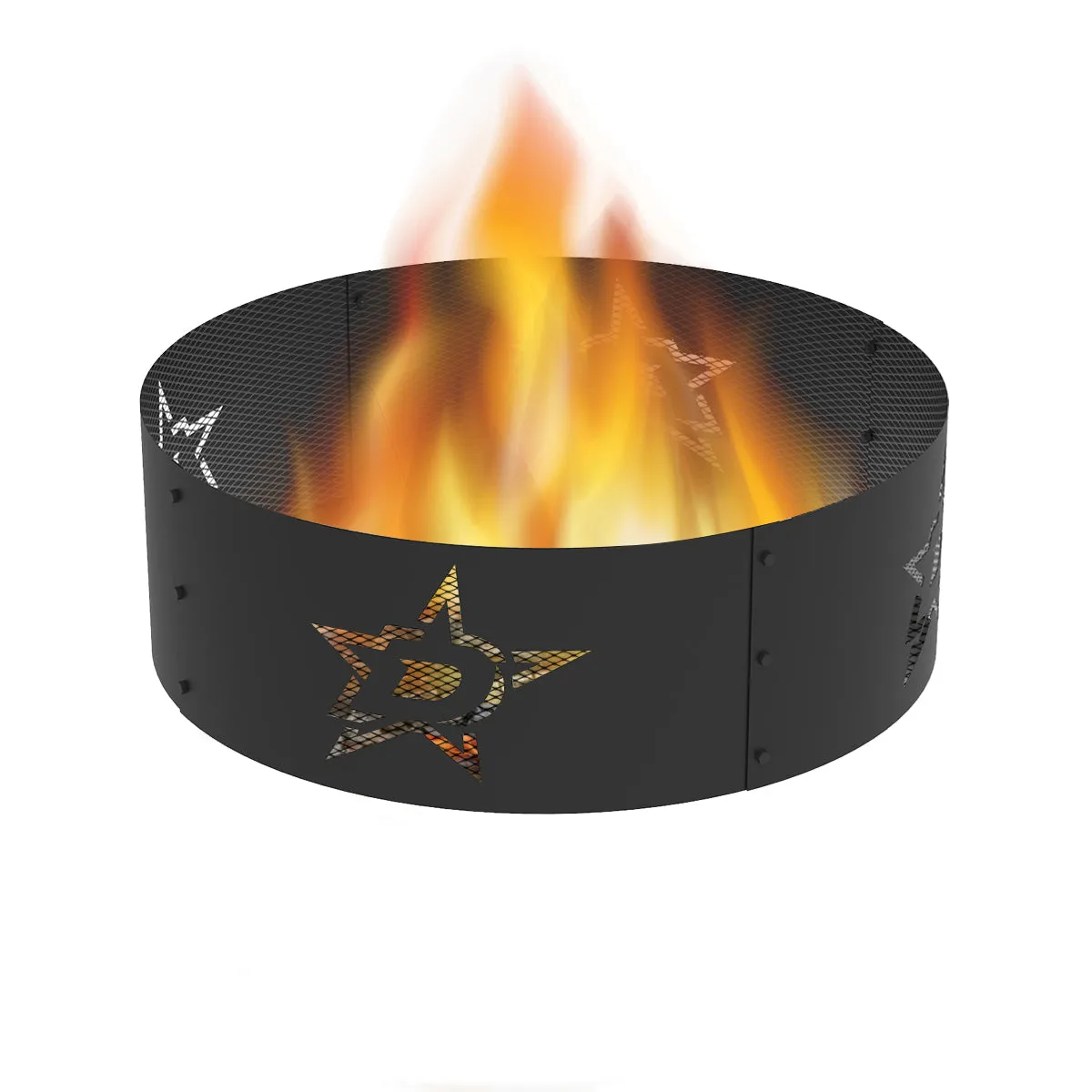 Dallas Stars 36 in. Round x 12 in. High Decorative Steel Fire Ring