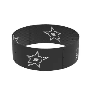 Dallas Stars 36 in. Round x 12 in. High Decorative Steel Fire Ring