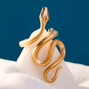 Diamond Snake Bypass Eternity Love Symbol Ring