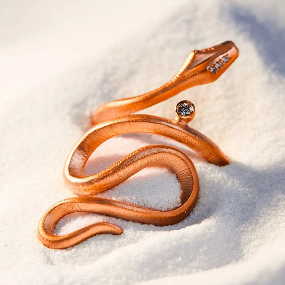 Diamond Snake Bypass Eternity Love Symbol Ring