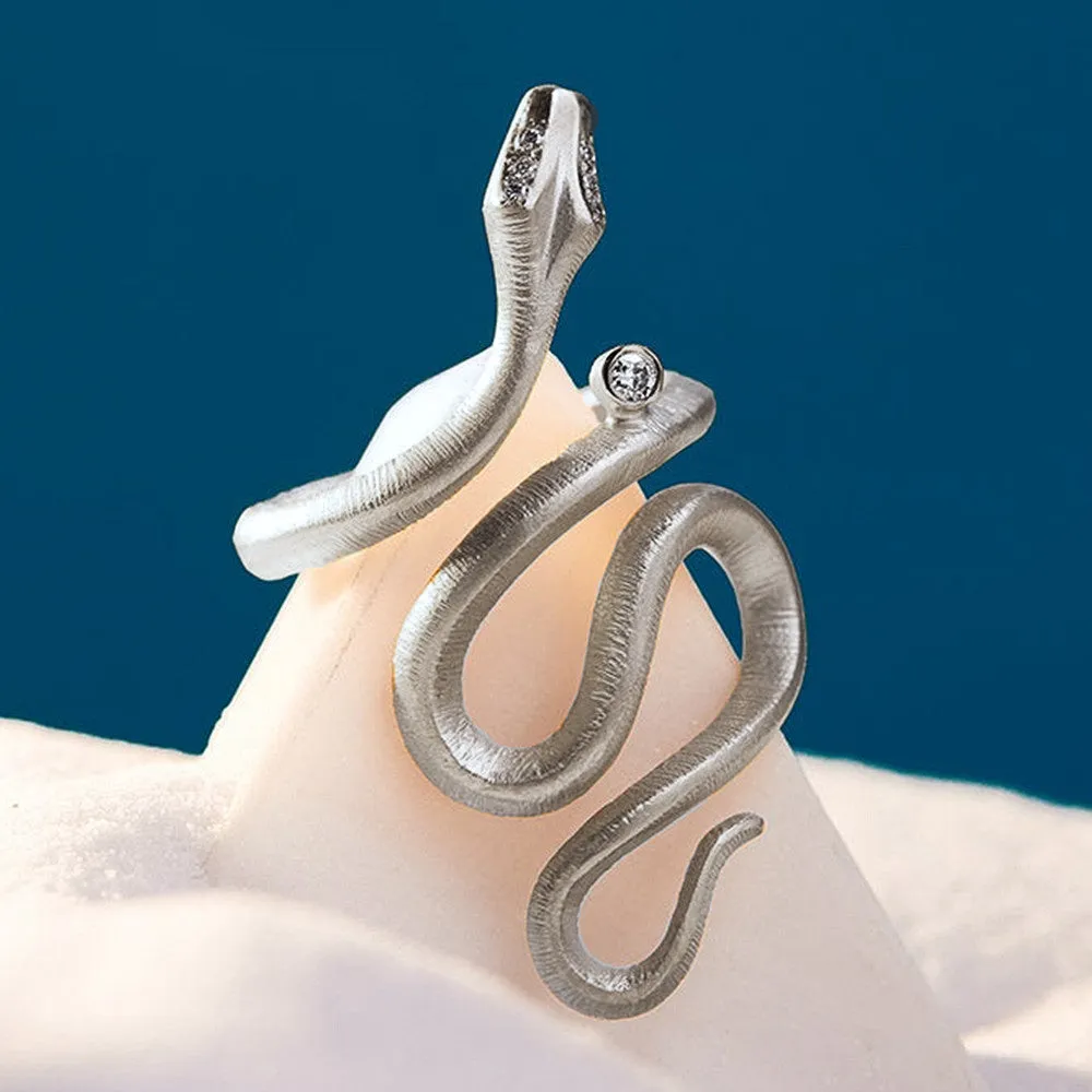 Diamond Snake Bypass Eternity Love Symbol Ring