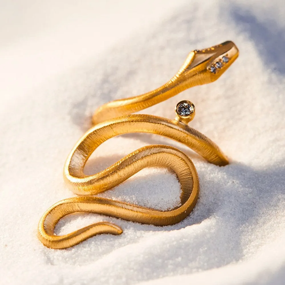Diamond Snake Bypass Eternity Love Symbol Ring