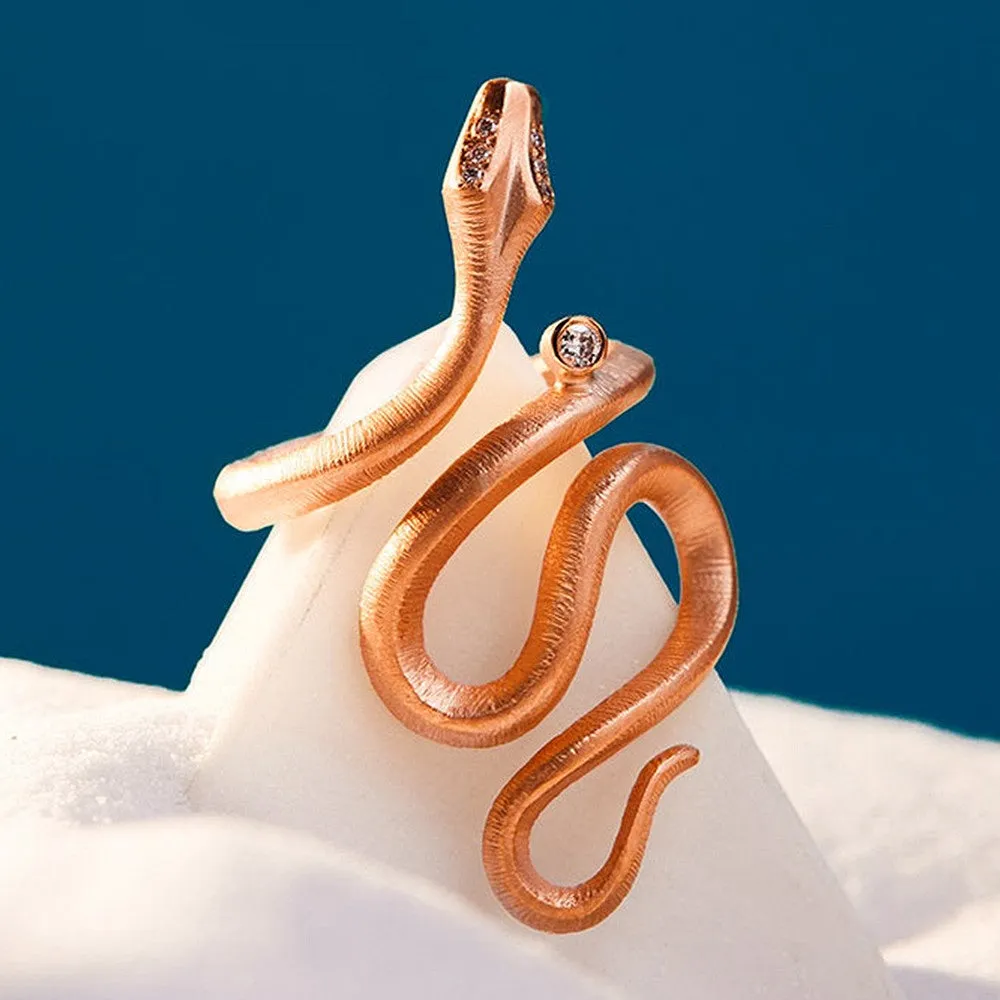 Diamond Snake Bypass Eternity Love Symbol Ring
