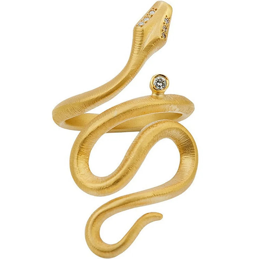 Diamond Snake Bypass Eternity Love Symbol Ring