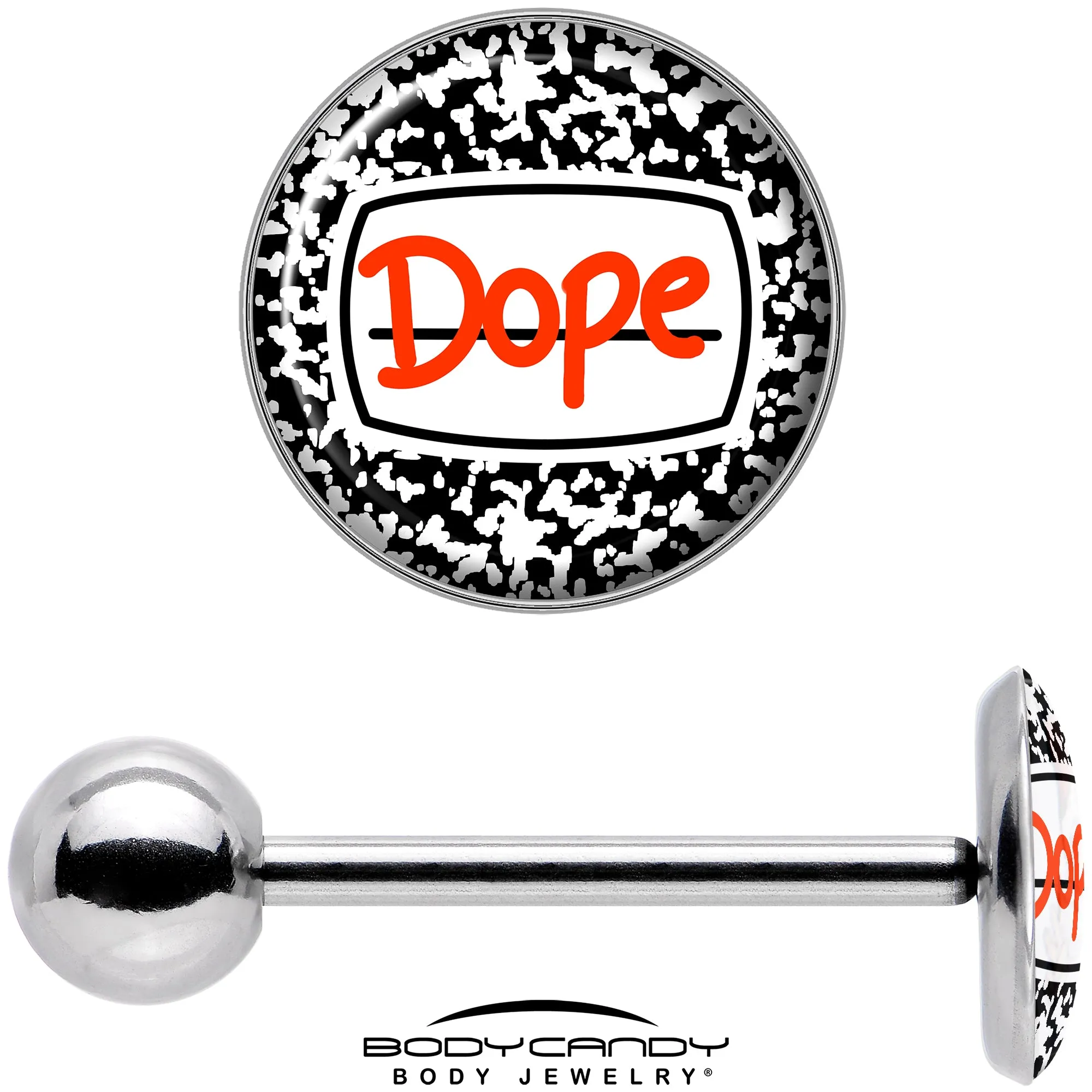 Dope Composition Notebook Barbell Tongue Ring