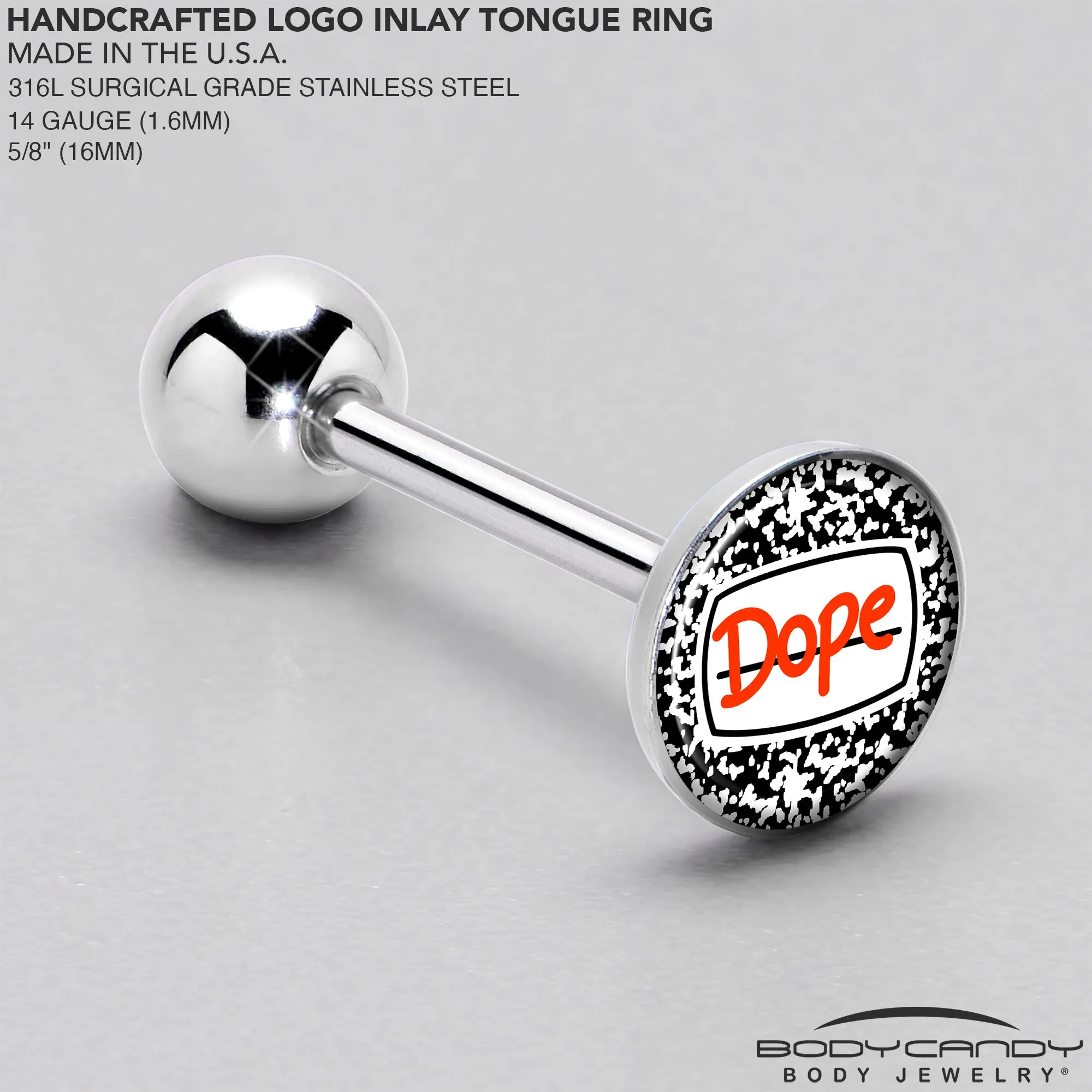 Dope Composition Notebook Barbell Tongue Ring