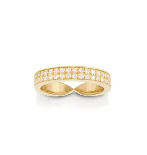Double Diamond Goddess Wrap Ring