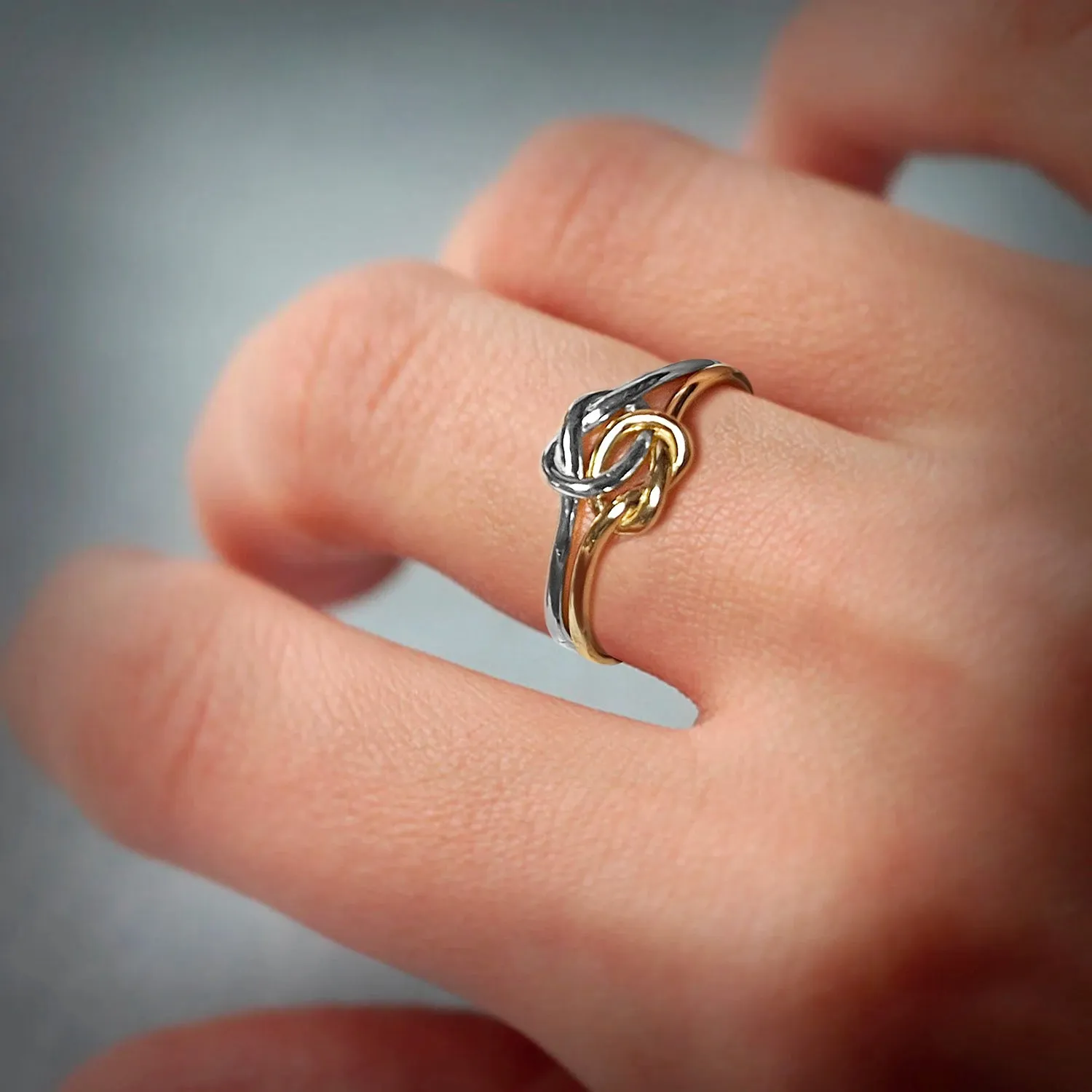 Double Knot Promise Heart Friendship Ring