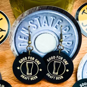 DRAFT BEER DRINK TOKEN Earrings