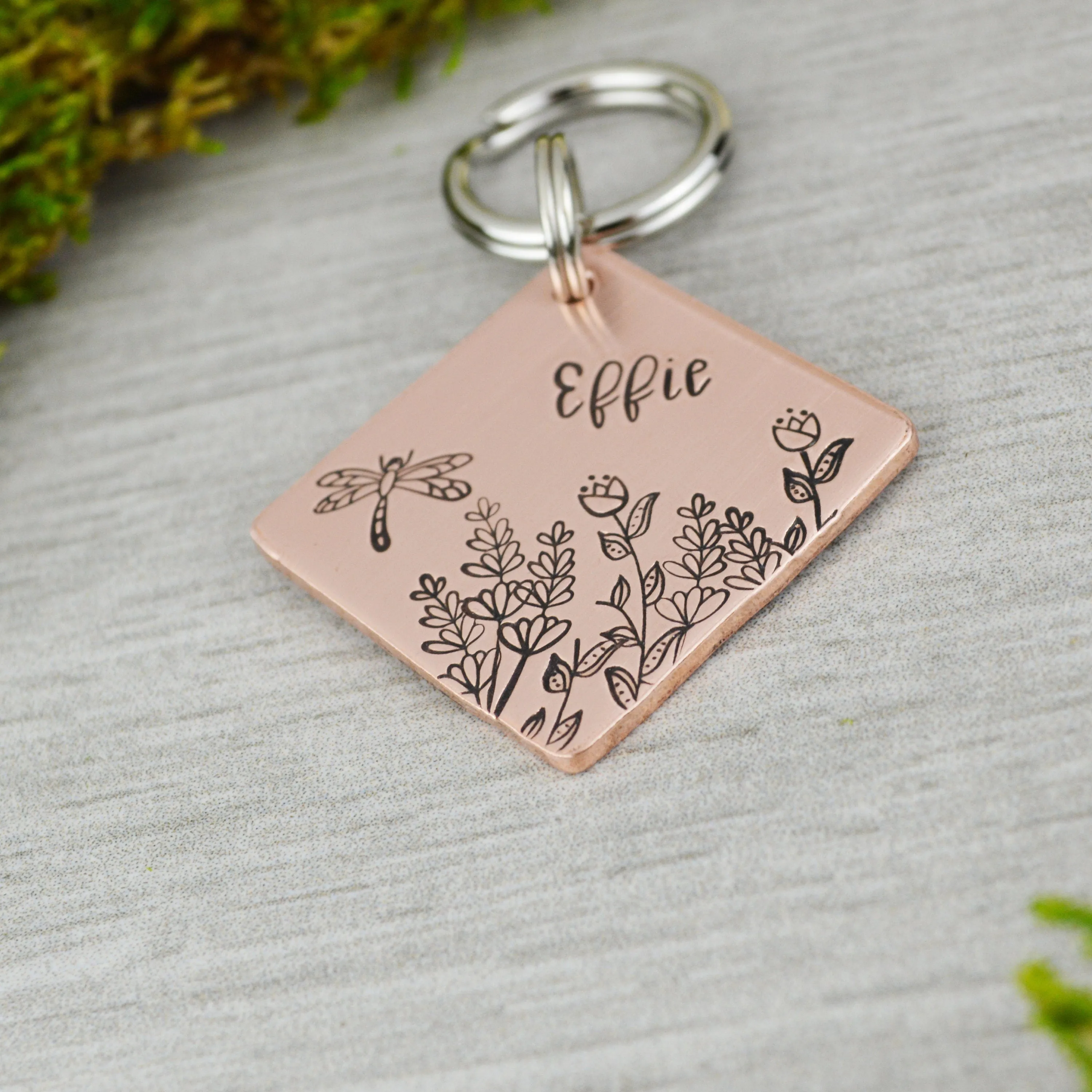 Dragonfly in the Wildflowers Pet ID Tag