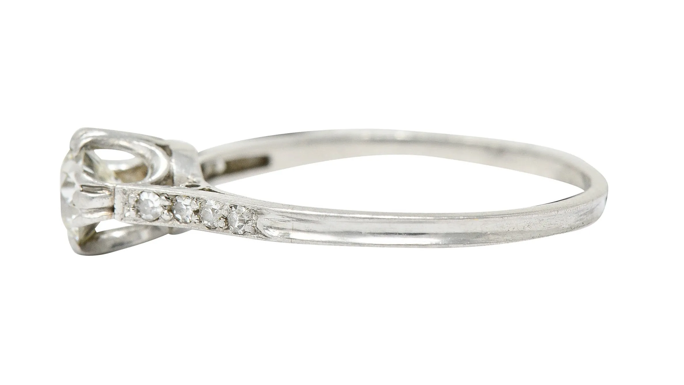 Early Art Deco 0.50 CTW Diamond Platinum Engagement Ring Circa 1920