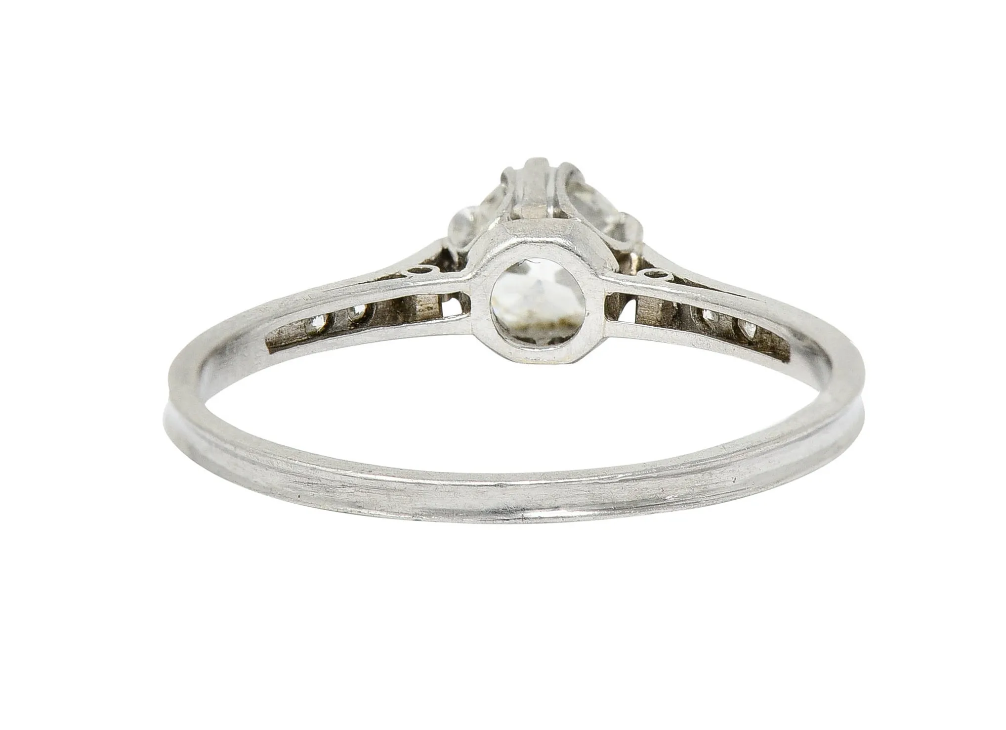 Early Art Deco 0.50 CTW Diamond Platinum Engagement Ring Circa 1920