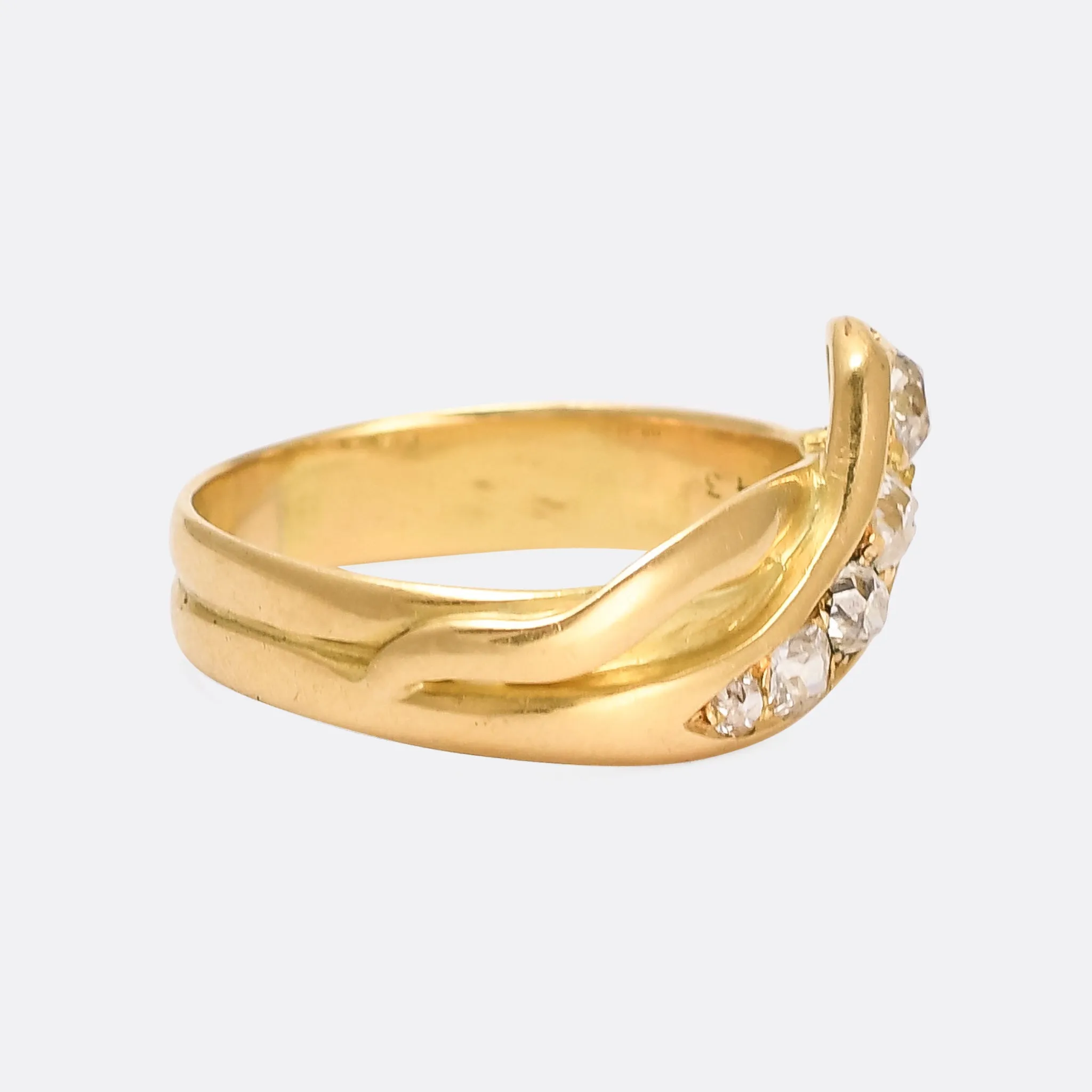 Edwardian OMC Diamond Serpent Ring