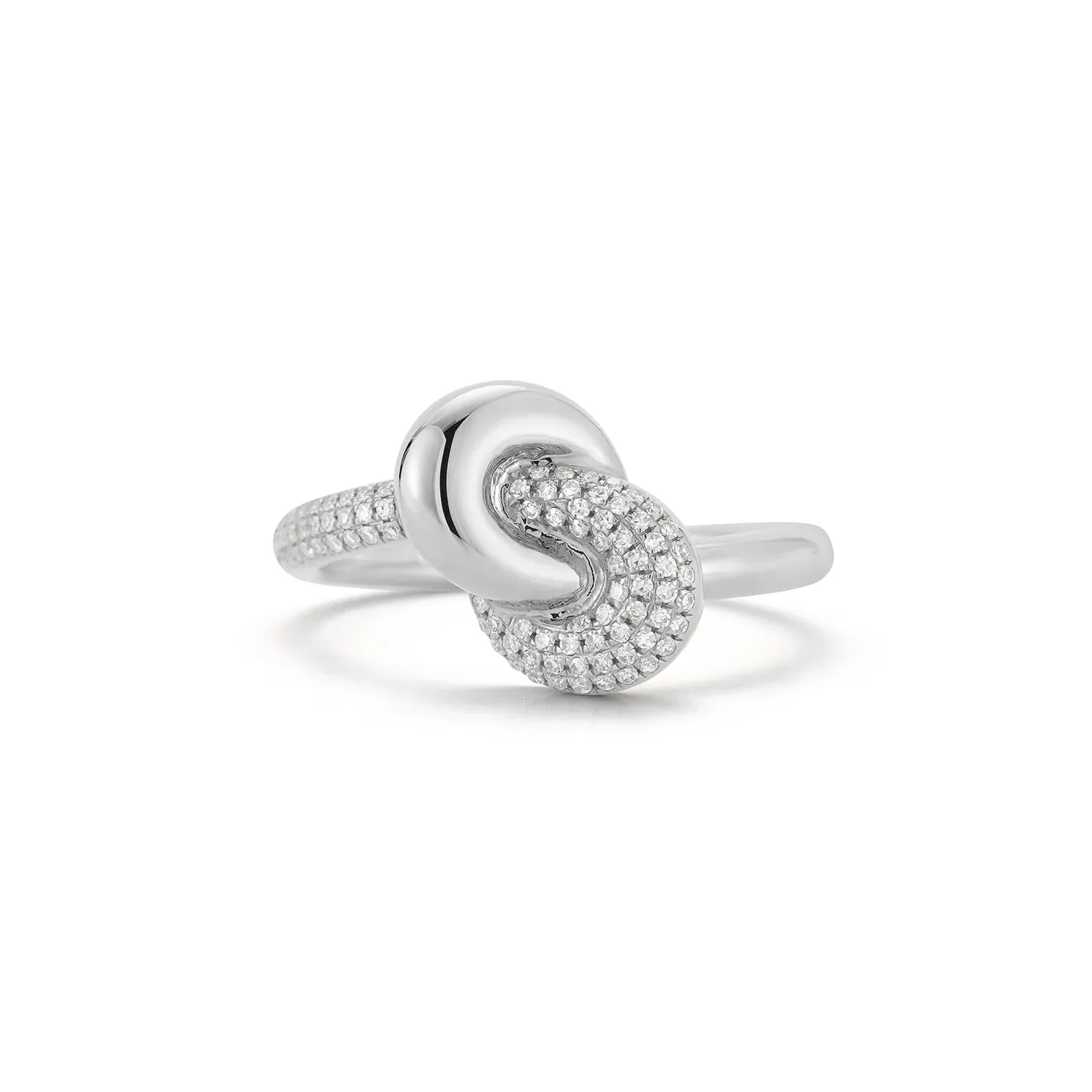 EF Collection Diamond and Gold Jumbo Love Knot Ring