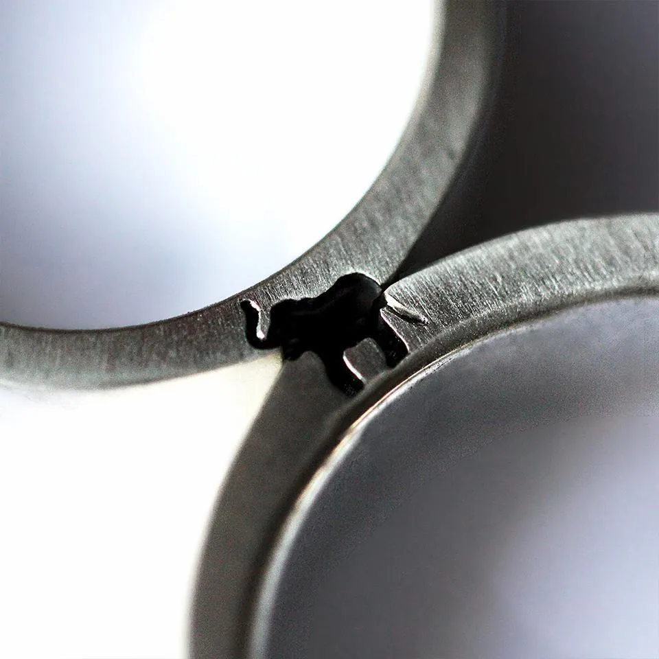 Elephant matching rings set
