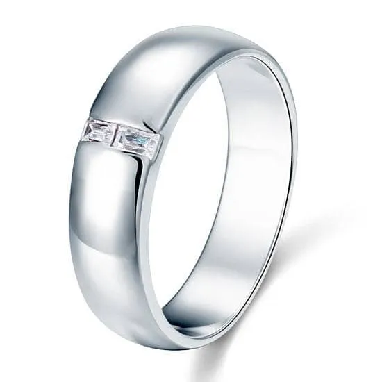 Emerald Cut Diamond Men's Wedding Band Ring