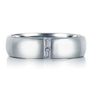 Emerald Cut Diamond Men's Wedding Band Ring