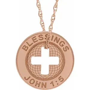 Engravable Blessings Token Necklace 87251
