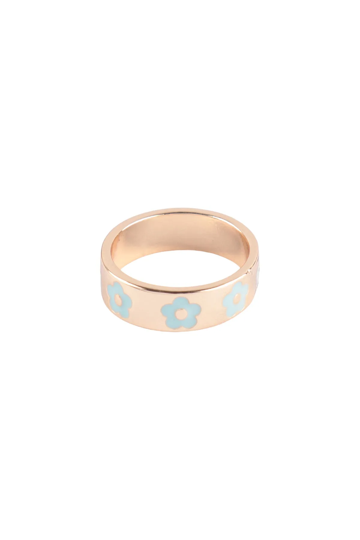 EPOXY COLOR DAISY METAL RING