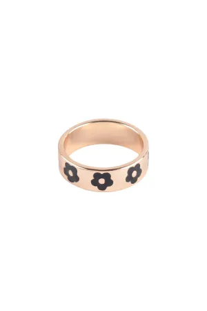 EPOXY COLOR DAISY METAL RING