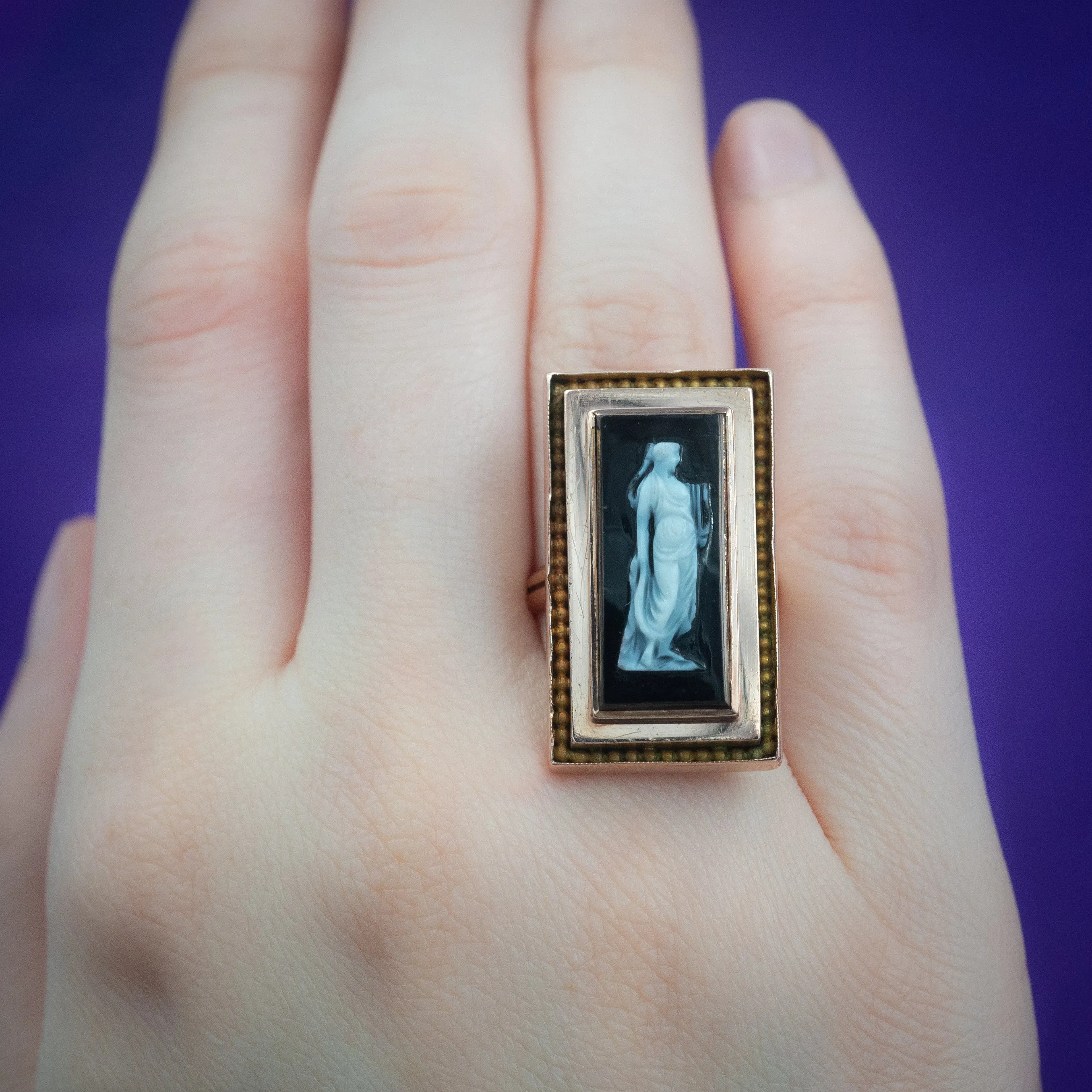 Erato Muse Cameo Ring c1870