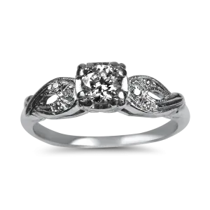 Estate Platinum Diamond Engagement Ring