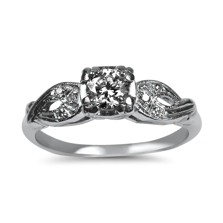 Estate Platinum Diamond Engagement Ring