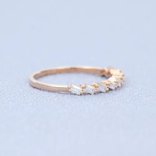Eternity Baguette Ring Wedding band Bridesmaid Rings Engagement Ring Friendship Matching band promise Unique ring anniversary