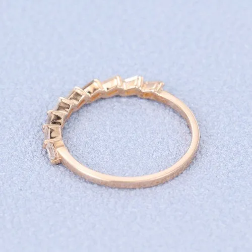 Eternity Baguette Ring Wedding band Bridesmaid Rings Engagement Ring Friendship Matching band promise Unique ring anniversary