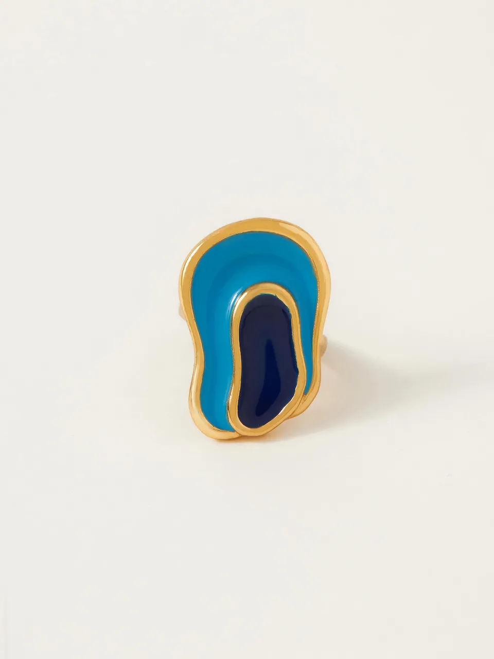 Fashion Jewelry-18k Gold Plated-Rings-Colva-Sea-Blue-RIVA1010_B-Fashion Edit Voyce