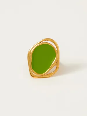 Fashion Jewelry-18k Gold Plated-Rings-Copacabana-Green-RIVA1001_G-Fashion Edit Voyce