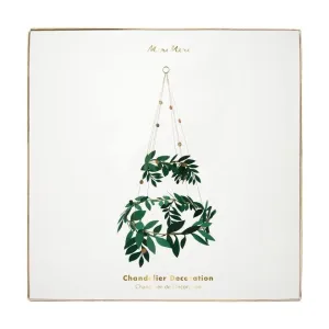 Festive Foliage Chandelier -- Gold