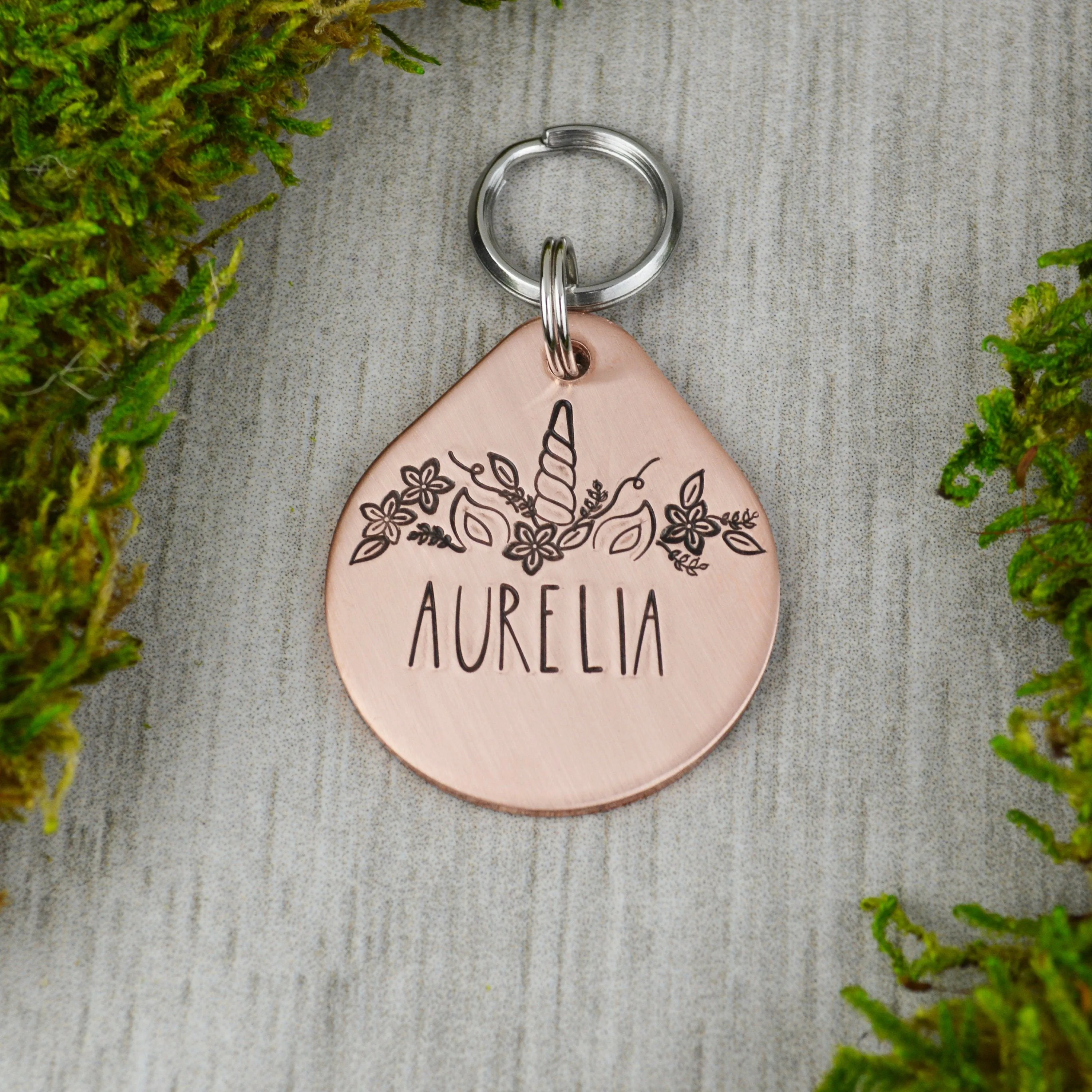 Floral Crown Pet ID Tag