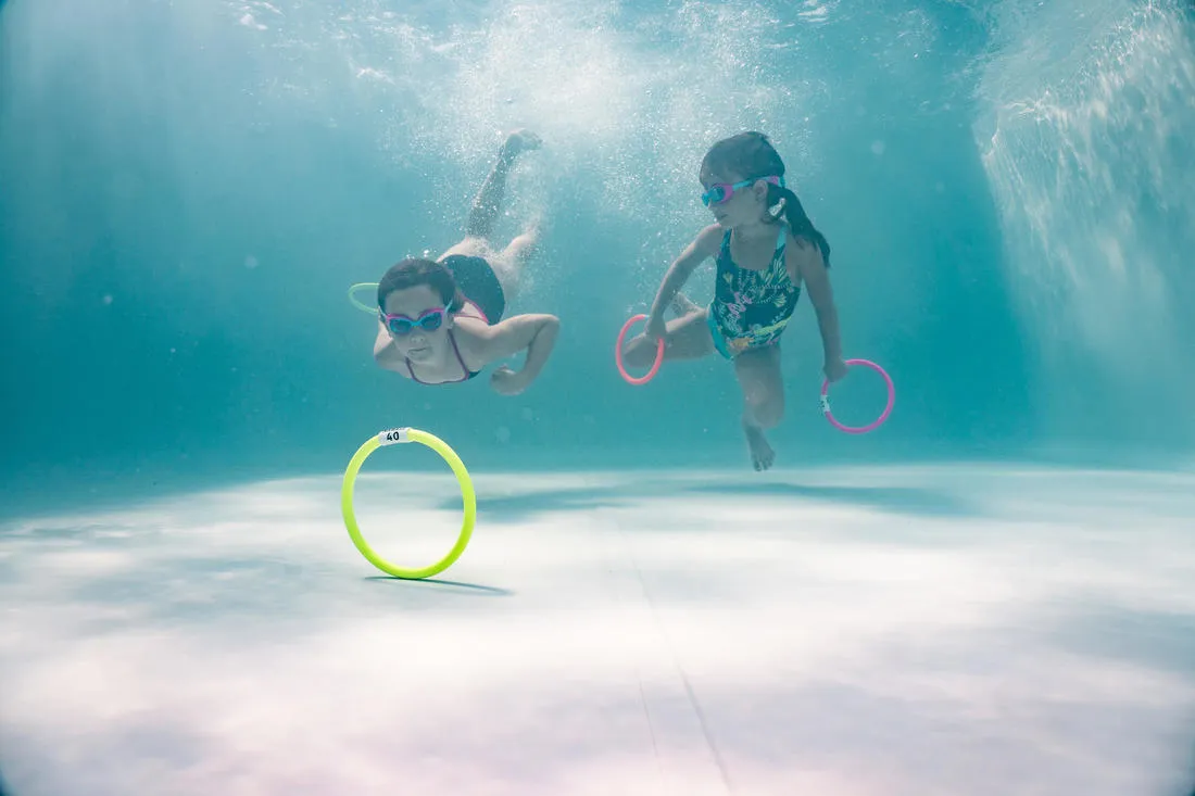 Four weighted aquatic rings multi colours