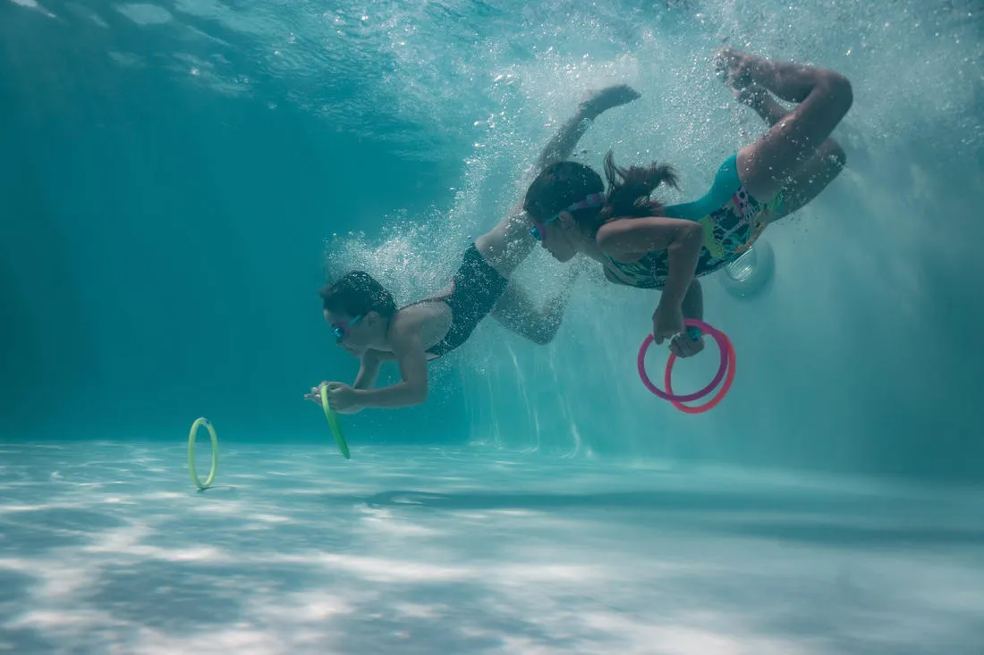 Four weighted aquatic rings multi colours
