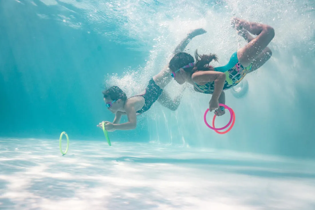 Four weighted aquatic rings multi colours